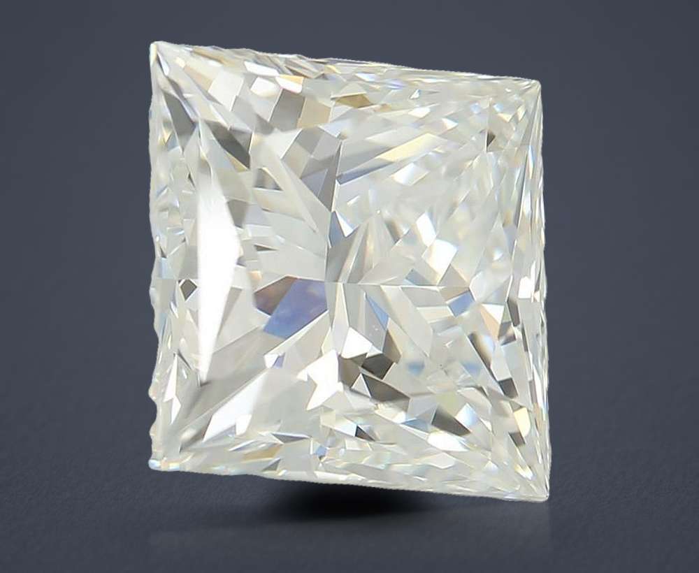 4.04ct F VVS2 Rare Carat Ideal Cut Princess Lab Grown Diamond