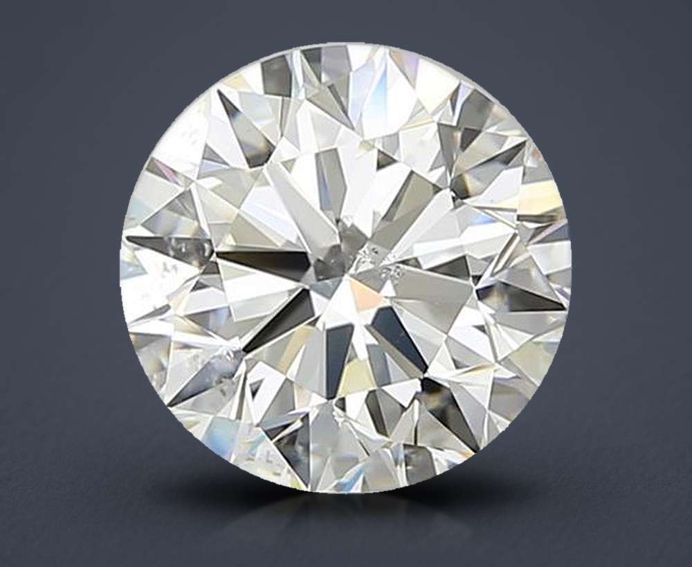 3.00ct K SI1 Rare Carat Ideal Cut Round Diamond