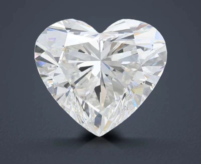 5.05ct F VS1 Rare Carat Ideal Cut Heart Lab Grown Diamond