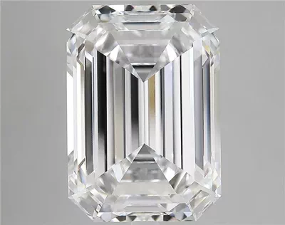 7.02ct F VVS2 Rare Carat Ideal Cut Emerald Diamond