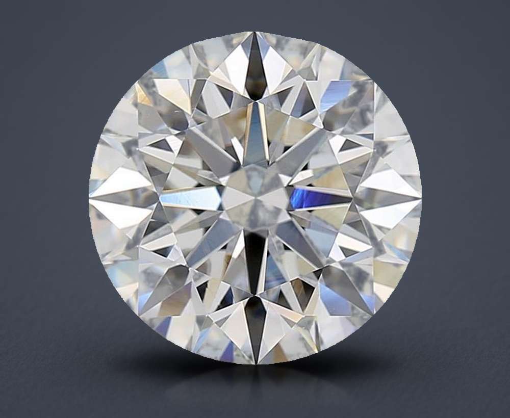 5.34ct F VS2 Rare Carat Ideal Cut Round Diamond