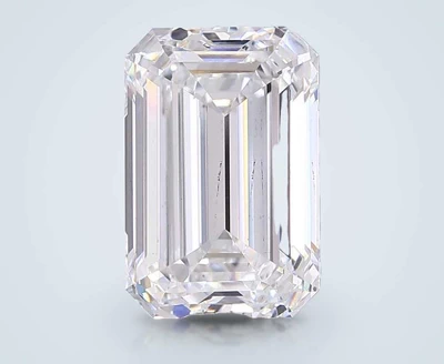 5.02ct E SI1 Rare Carat Ideal Cut Emerald Lab Grown Diamond