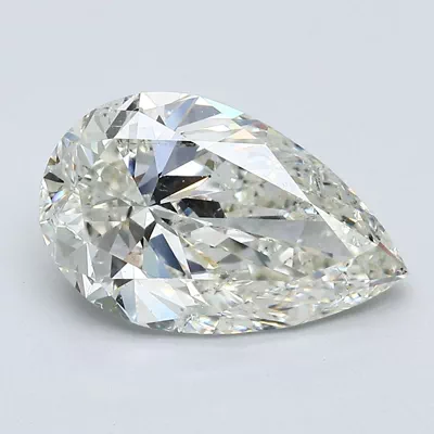3.02ct J SI2 Rare Carat Ideal Cut Pear Diamond