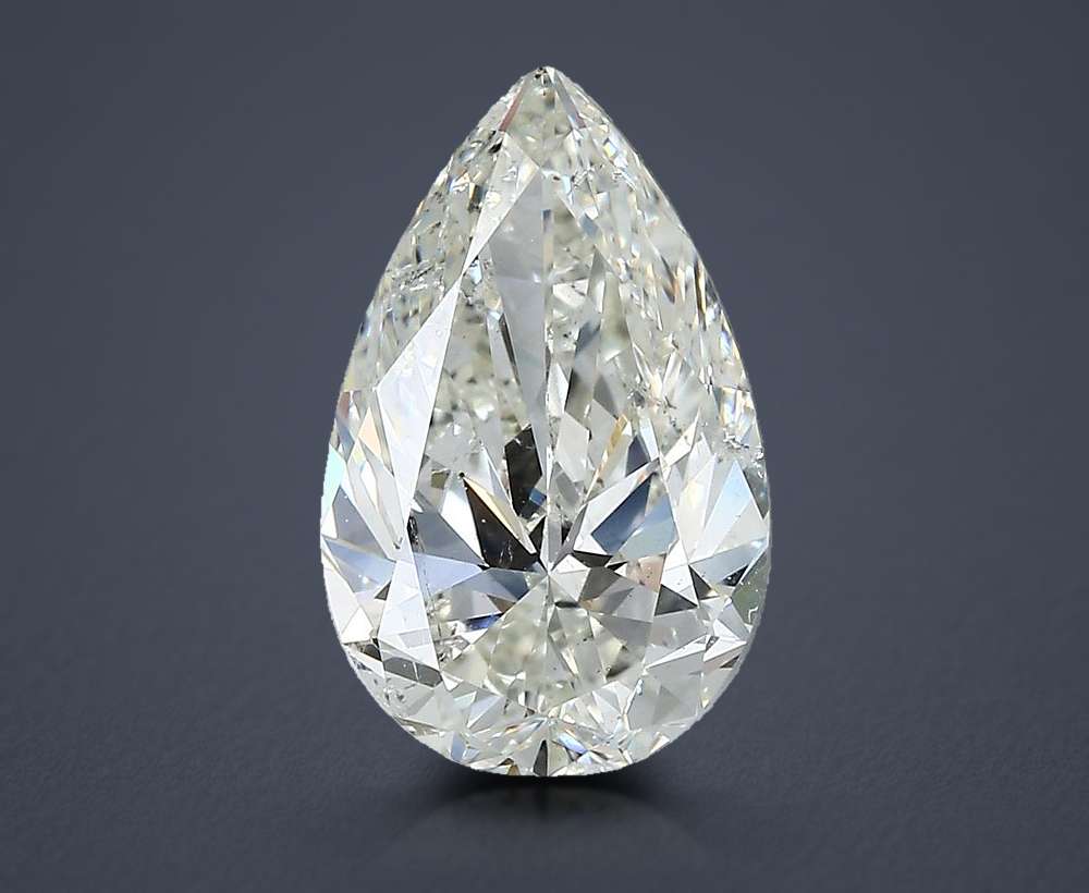 3.02ct J SI2 Rare Carat Ideal Cut Pear Diamond