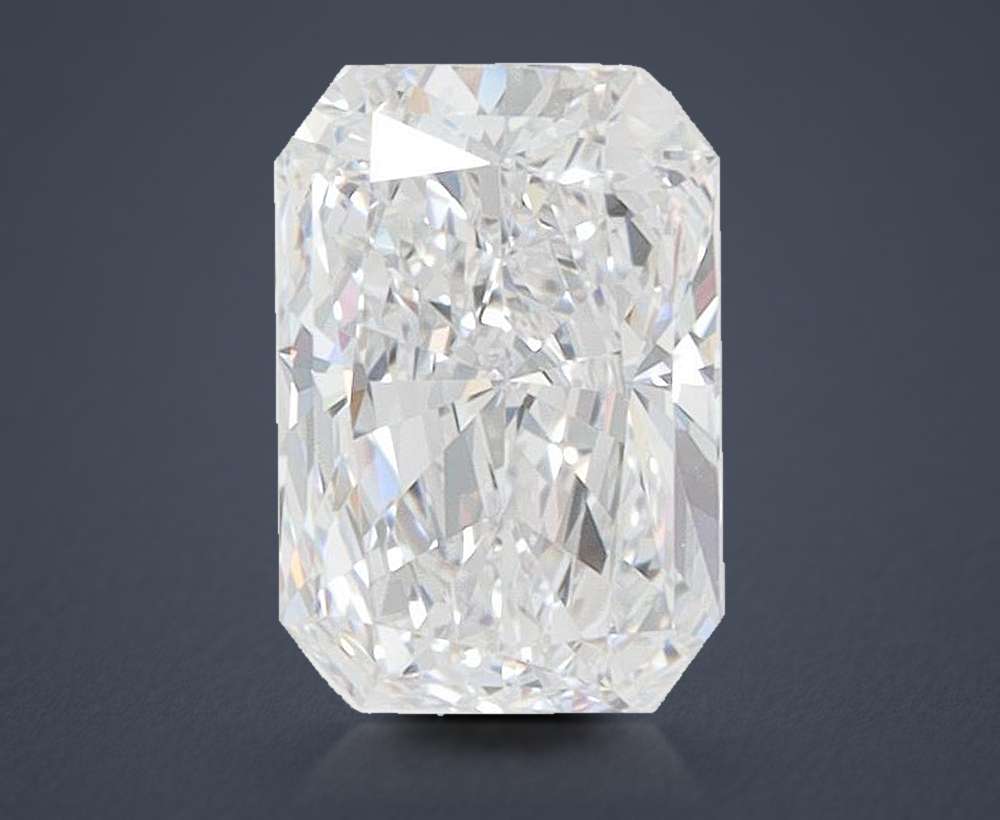 1.23ct D VVS1 Rare Carat Ideal Cut Radiant Lab Grown Diamond