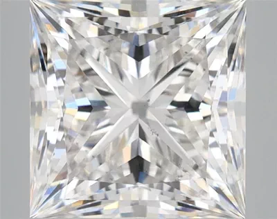 5.50ct F VS2 Rare Carat Ideal Cut Princess Lab Grown Diamond