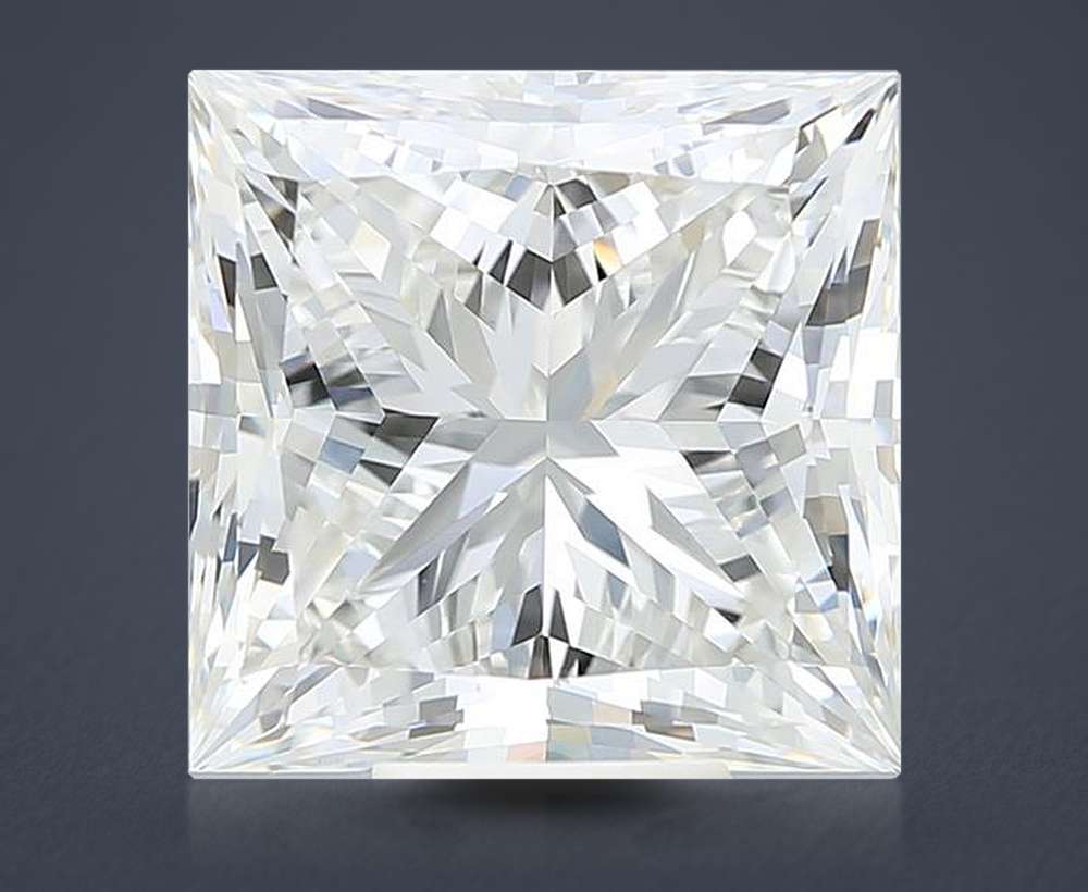 10.34ct G VVS2 Rare Carat Ideal Cut Princess Lab Grown Diamond