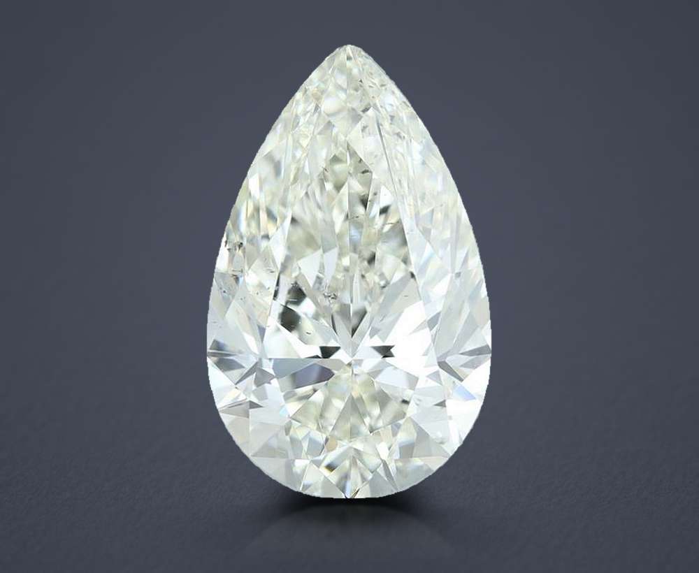 3.03ct J SI2 Rare Carat Ideal Cut Pear Diamond