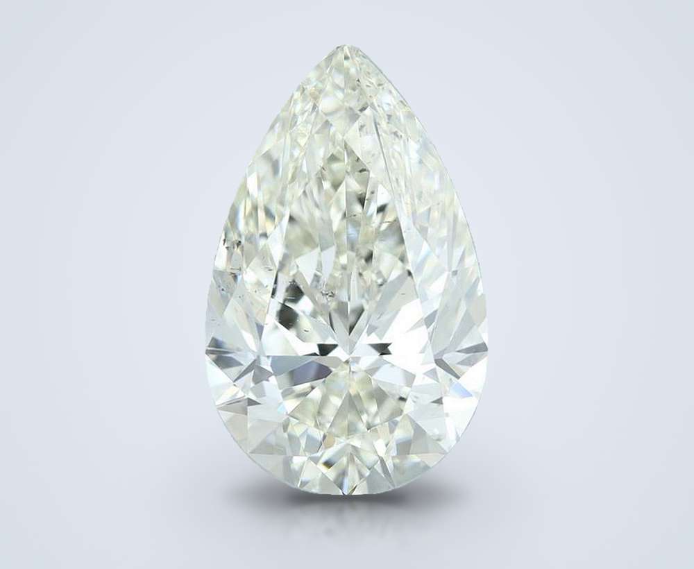3.03ct J SI2 Rare Carat Ideal Cut Pear Diamond
