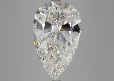 6.31ct G IF Rare Carat Ideal Cut Pear Diamond
