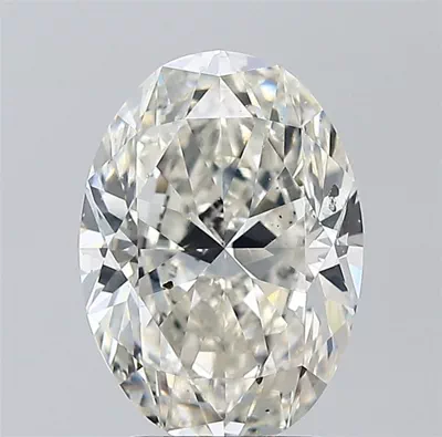 3.02ct I SI2 Rare Carat Ideal Cut Oval Diamond