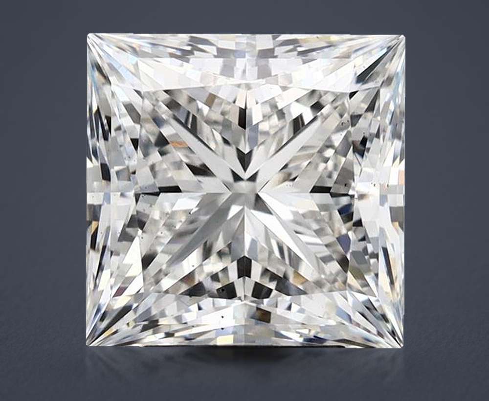 5.07ct F VS2 Rare Carat Ideal Cut Princess Lab Grown Diamond