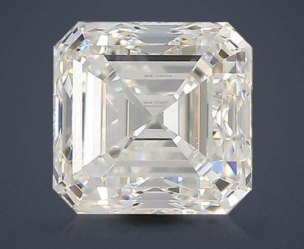 2.70ct H VVS2 Rare Carat Ideal Cut Asscher Diamond