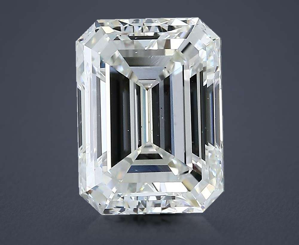 3.00ct H VS2 Rare Carat Ideal Cut Emerald Diamond