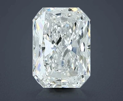 3.32ct D SI1 Rare Carat Ideal Cut Radiant Diamond