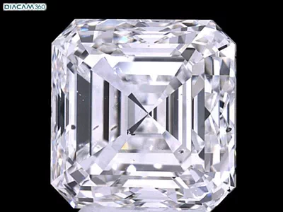 5.01ct F SI1 Very Good Cut Asscher Diamond