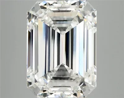 12.66ct F VVS2 Rare Carat Ideal Cut Emerald Lab Grown Diamond