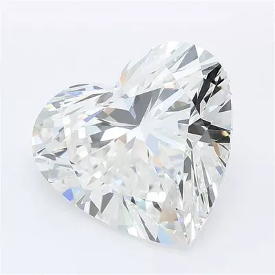 5.09ct F VVS2 Rare Carat Ideal Cut Heart Lab Grown Diamond