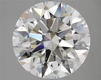 5.01ct I SI2 Rare Carat Ideal Cut Round Diamond