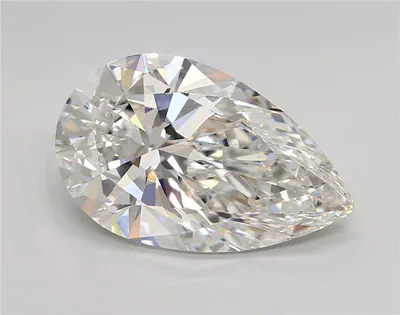 4.05ct F VS1 Rare Carat Ideal Cut Pear Lab Grown Diamond