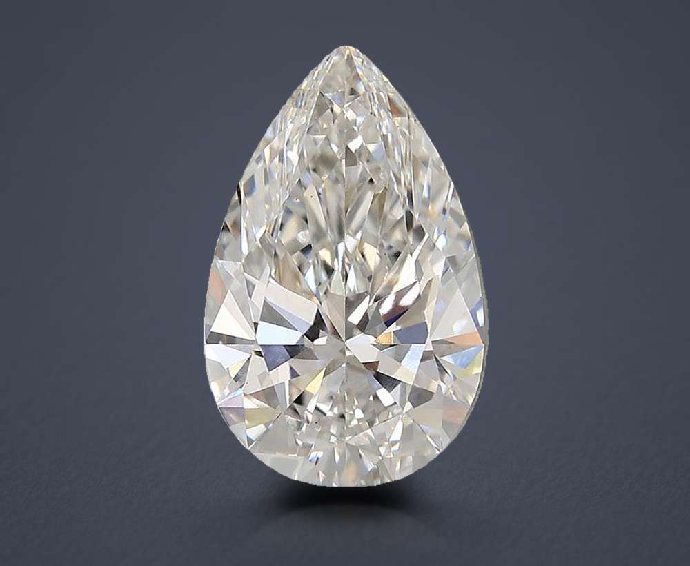 4.05ct F VS1 Rare Carat Ideal Cut Pear Lab Grown Diamond