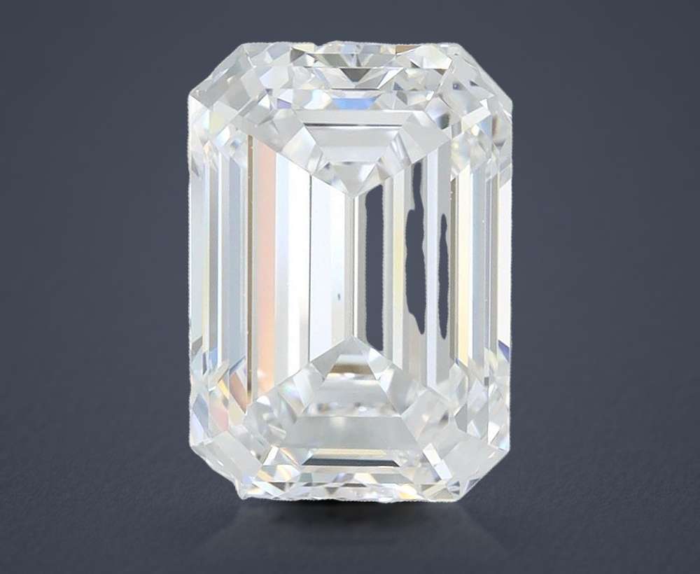 3.58ct F VS1 Rare Carat Ideal Cut Emerald Lab Grown Diamond