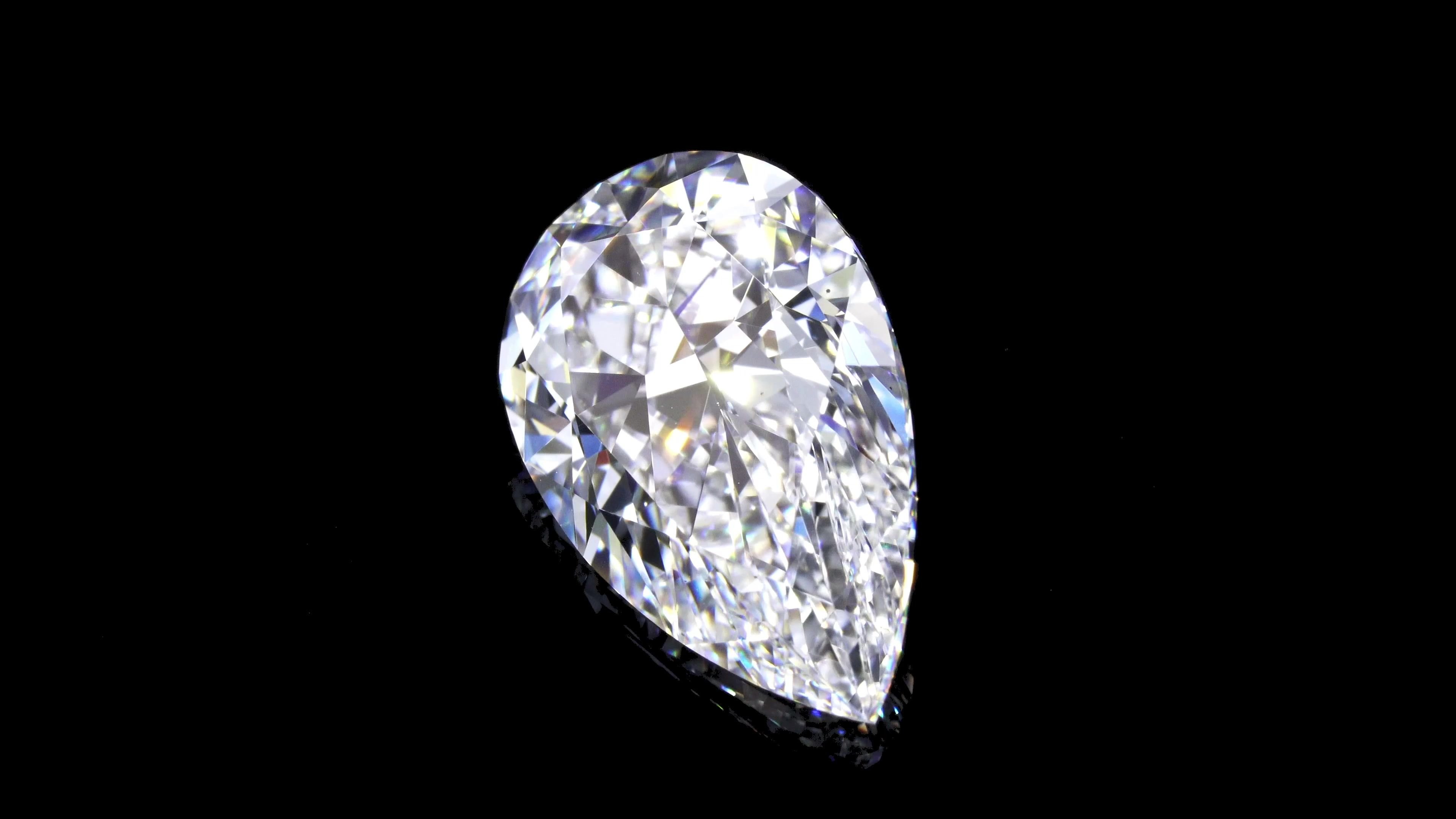 5.33ct D VS2 Rare Carat Ideal Cut Pear Diamond