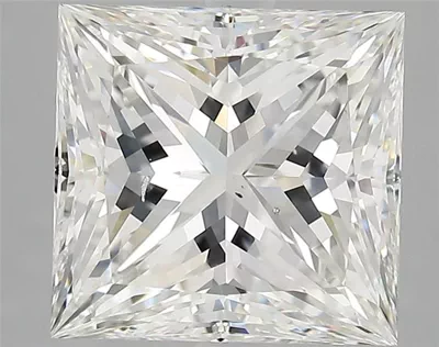 5.18ct G SI1 Rare Carat Ideal Cut Princess Diamond