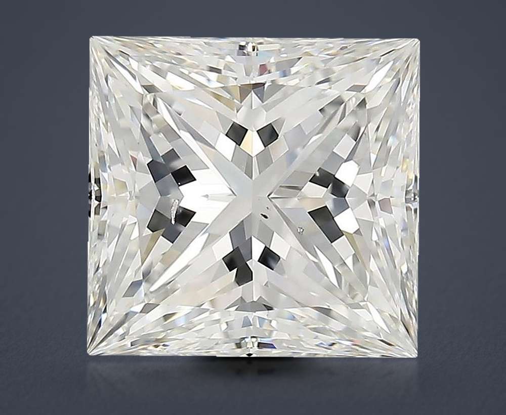 5.18ct G SI1 Rare Carat Ideal Cut Princess Diamond