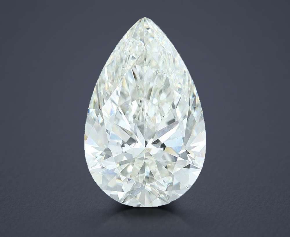 8.09ct H SI1 Rare Carat Ideal Cut Pear Diamond
