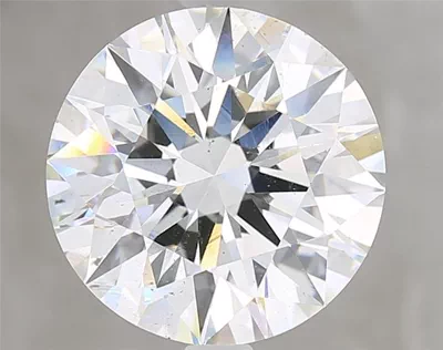 5.02ct F SI1 Rare Carat Ideal Cut Round Diamond