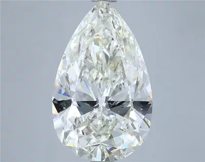 6.04ct I SI1 Rare Carat Ideal Cut Pear Diamond