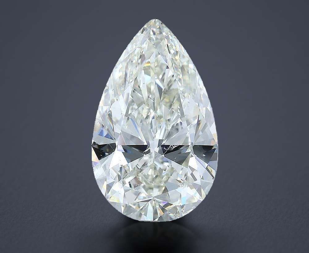 6.04ct I SI1 Rare Carat Ideal Cut Pear Diamond