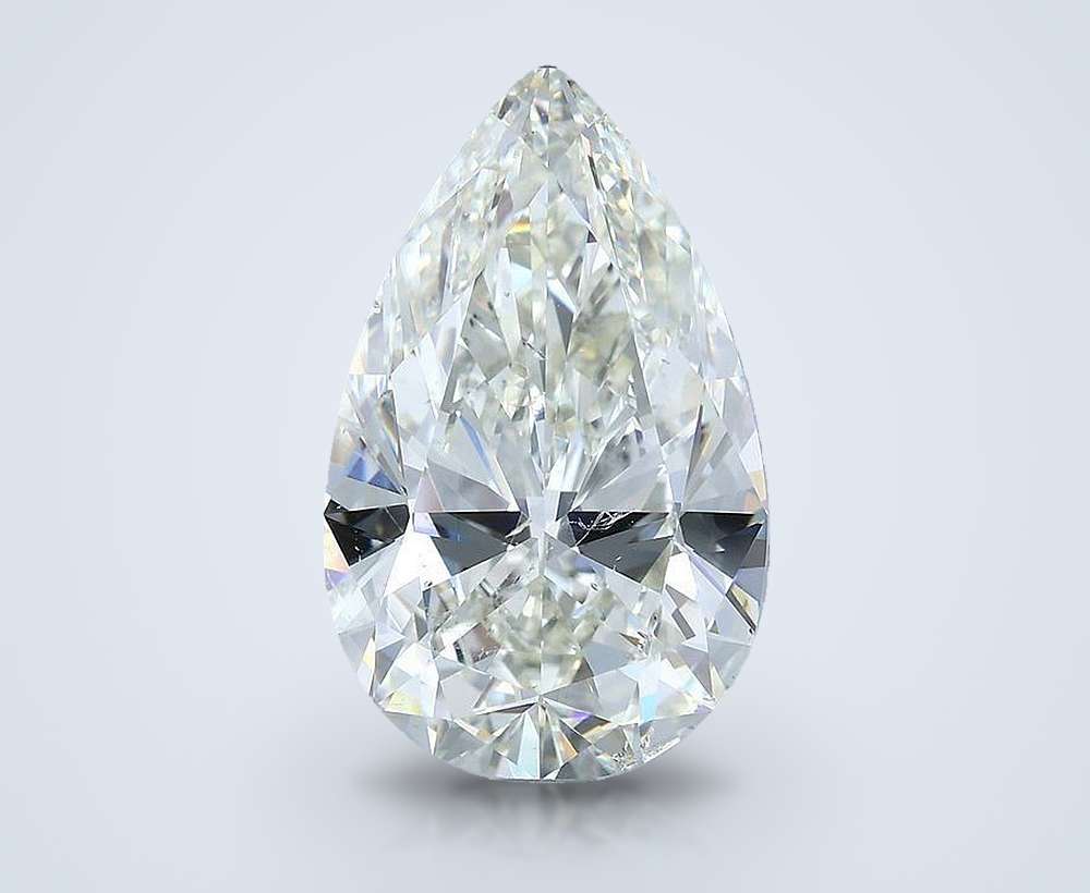 6.04ct I SI1 Rare Carat Ideal Cut Pear Diamond