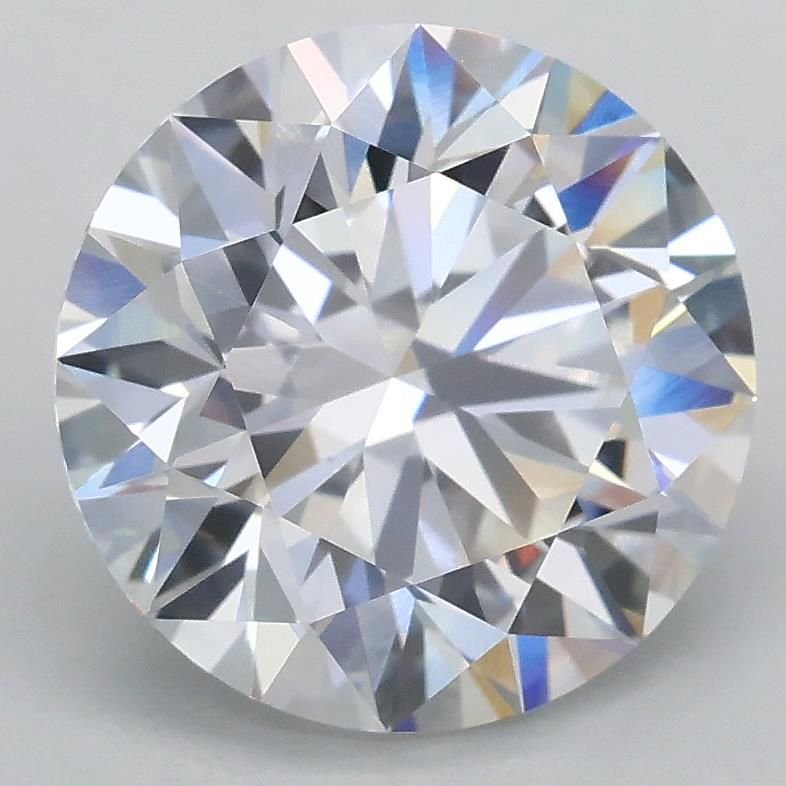 3.09ct D VVS2 Rare Carat Ideal Cut Round Lab Grown Diamond