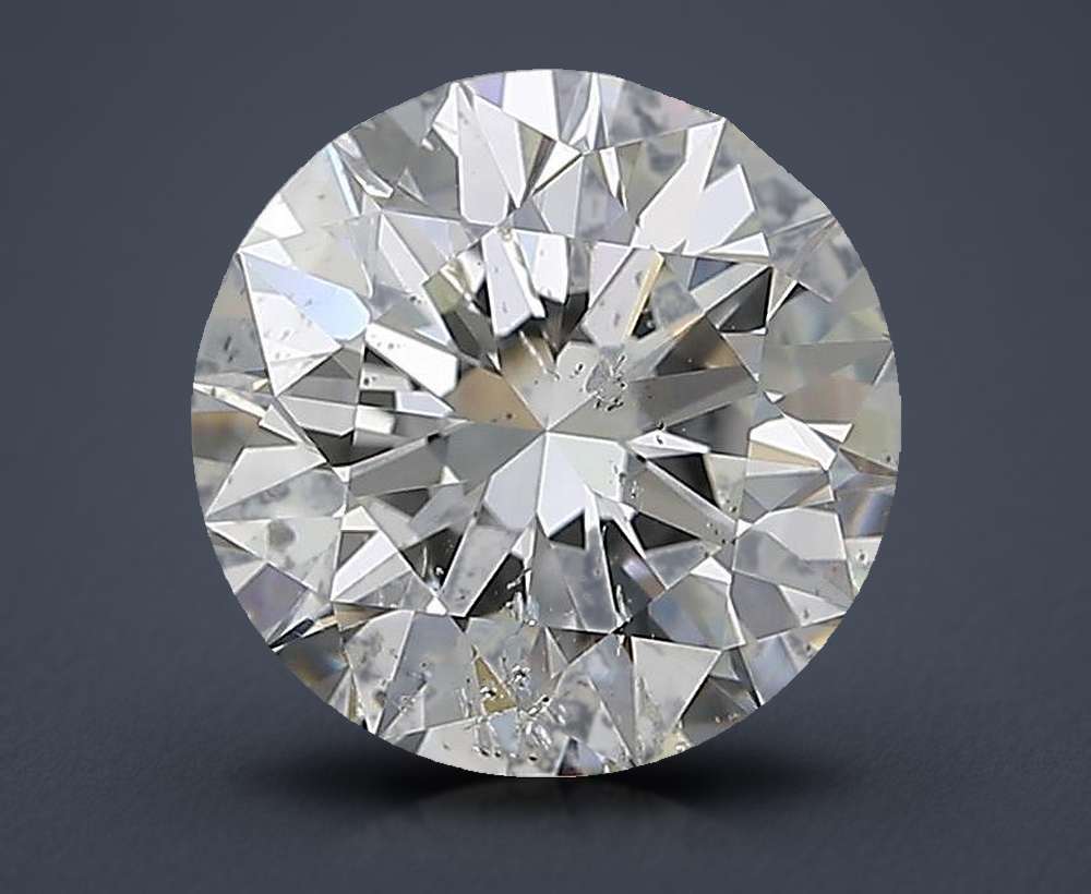 2.51ct G SI2 Rare Carat Ideal Cut Round Diamond