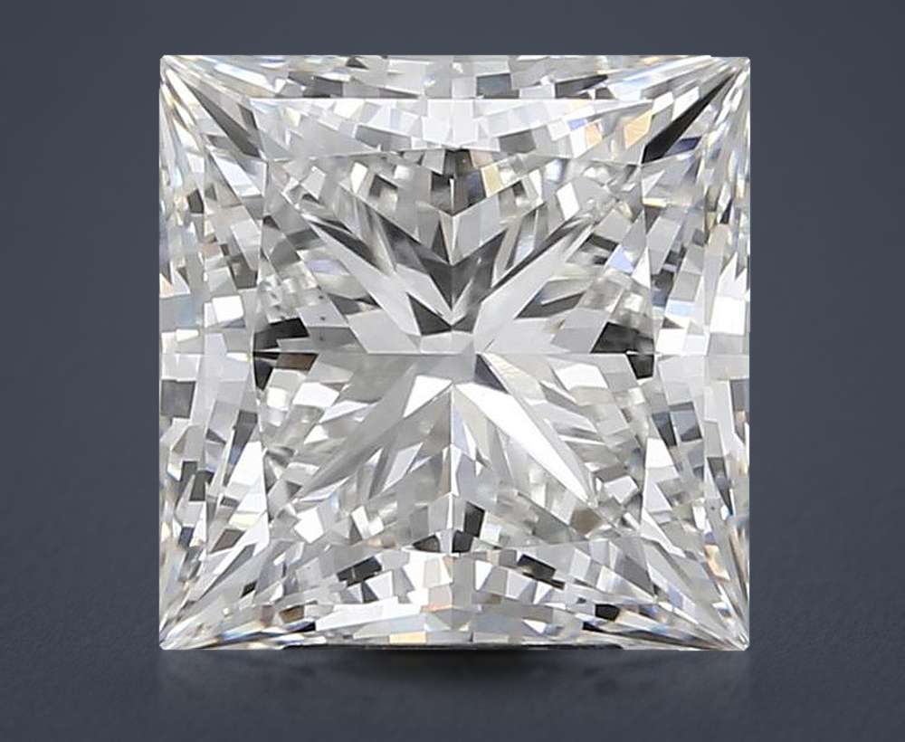 6.51ct G VS1 Rare Carat Ideal Cut Princess Lab Grown Diamond