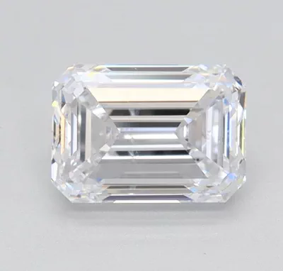 1.00ct D SI1 Excellent Cut Emerald Lab Grown Diamond