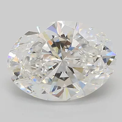 3.04ct D VVS2 Rare Carat Ideal Cut Oval Lab Grown Diamond
