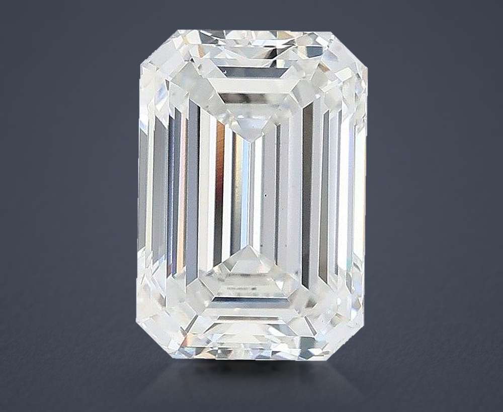 4.02ct F VS1 Excellent Cut Emerald Lab Grown Diamond