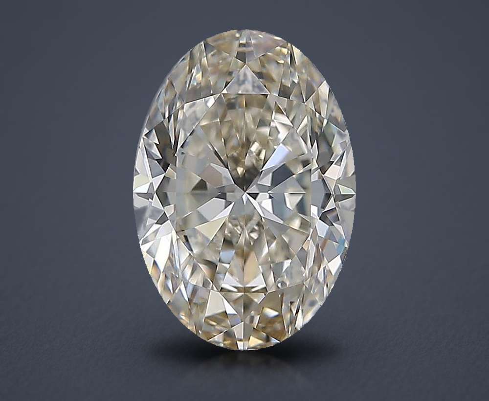3.01ct K VS2 Rare Carat Ideal Cut Oval Diamond