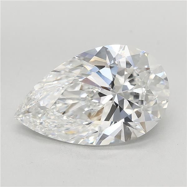 7.06ct E VVS2 Rare Carat Ideal Cut Pear Lab Grown Diamond