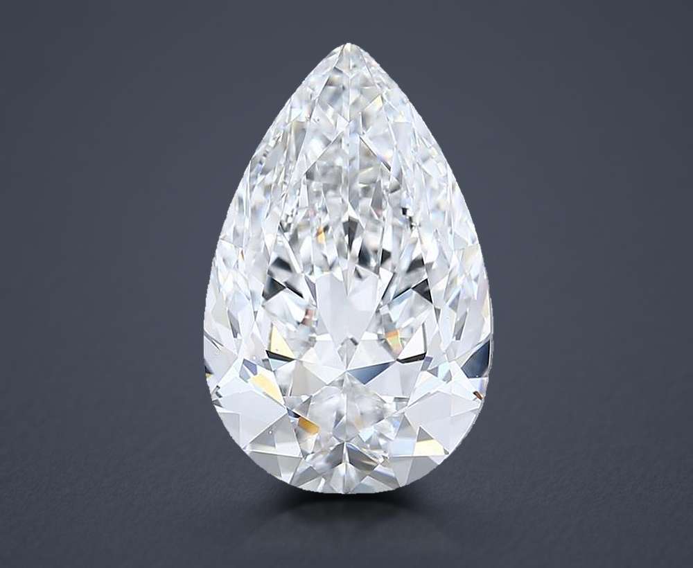6.02ct E SI1 Rare Carat Ideal Cut Pear Diamond