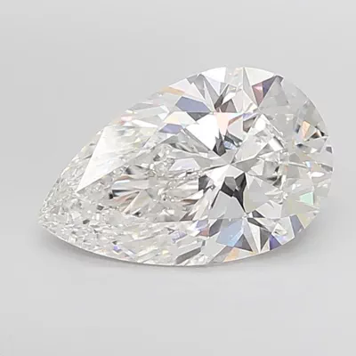 7.07ct F VVS2 Rare Carat Ideal Cut Pear Lab Grown Diamond