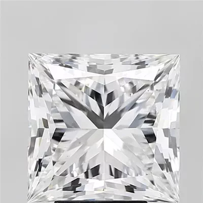 6.02ct F VS2 Rare Carat Ideal Cut Princess Lab Grown Diamond