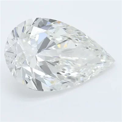 3.07ct F VS2 Rare Carat Ideal Cut Pear Lab Grown Diamond