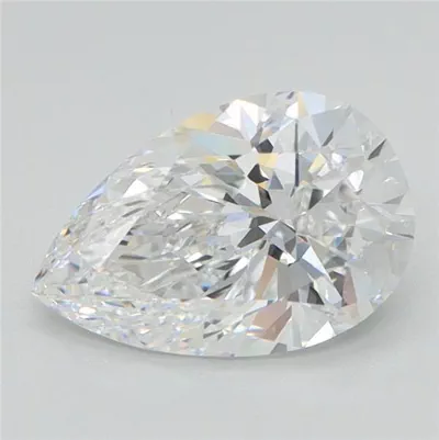 3.83ct F VVS2 Rare Carat Ideal Cut Pear Lab Grown Diamond