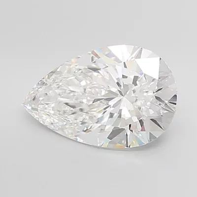 7.01ct E VVS2 Rare Carat Ideal Cut Pear Lab Grown Diamond