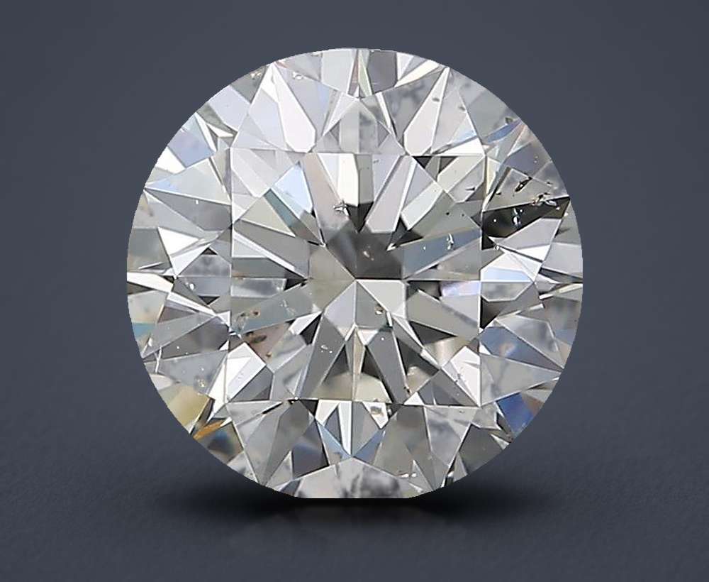 2.81ct I SI2 Rare Carat Ideal Cut Round Diamond
