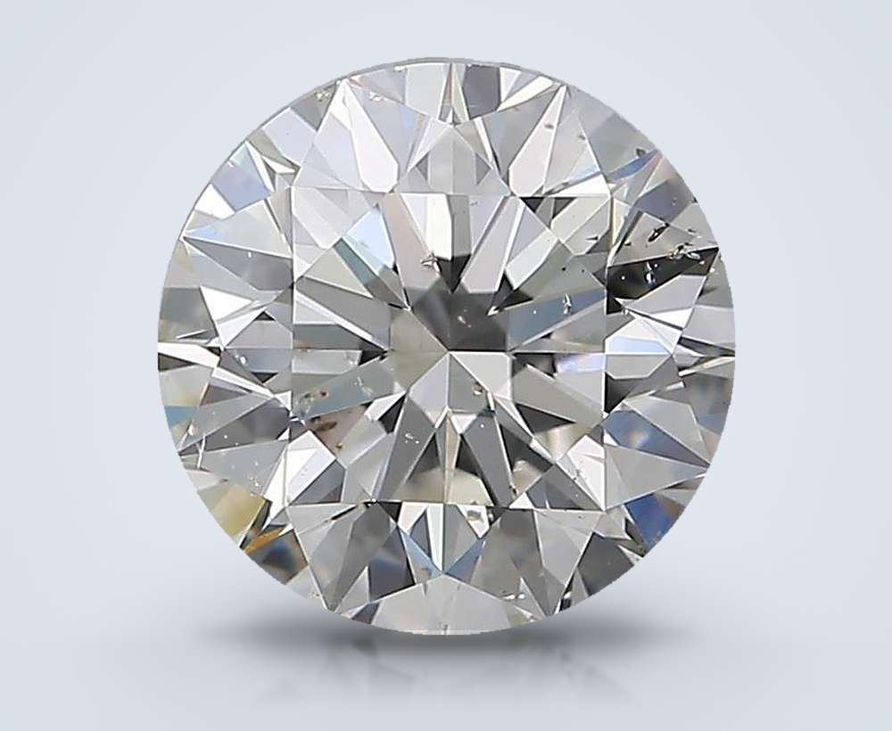 2.81ct I SI2 Rare Carat Ideal Cut Round Diamond